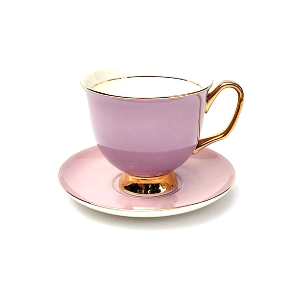 XL Size Lavender Teacup and Saucer
